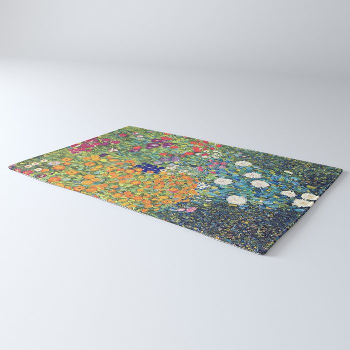Gustav Klimt Flower Garden 2 Rug Gallery Image 3