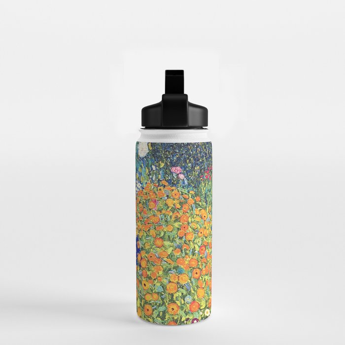 Gustav Klimt Flower Garden 2 Water Bottle Gallery Image 2