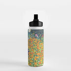 Gustav Klimt Flower Garden 2 Water Bottle Gallery Image 2