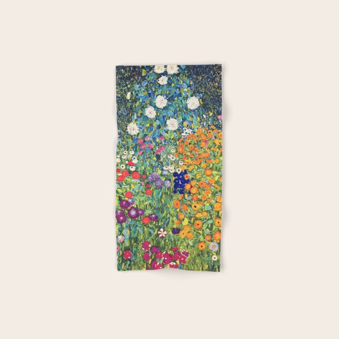 Gustav Klimt Flower Garden 2 Bath Towel Gallery Image 1