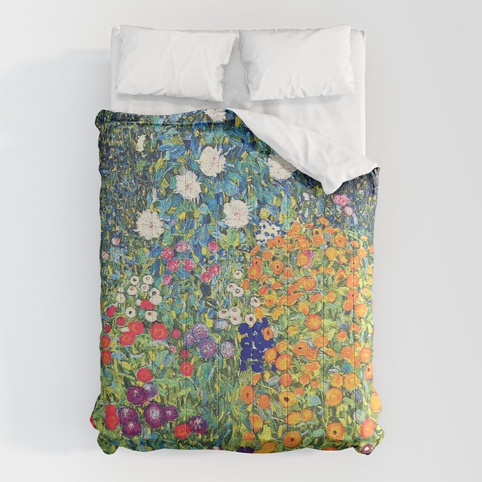Gustav Klimt Flower Garden 2 Comforter Gallery Image 6