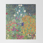 Gustav Klimt Flower Garden 2 Throw Blanket Gallery Image 2