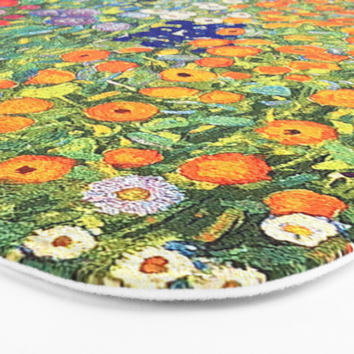 Gustav Klimt Flower Garden 2 Bath Mat Gallery Image 3