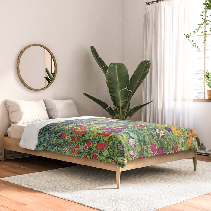 Gustav Klimt Flower Garden 2 Comforter Gallery Image 2