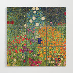 Gustav Klimt Flower Garden 2 Wood Wall Art Gallery Image 1