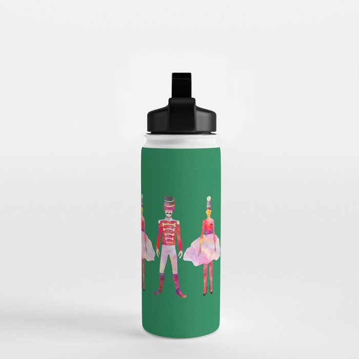 Nutcracker Ballet - Candy Cane Green Water Bottle Gallery Image 2