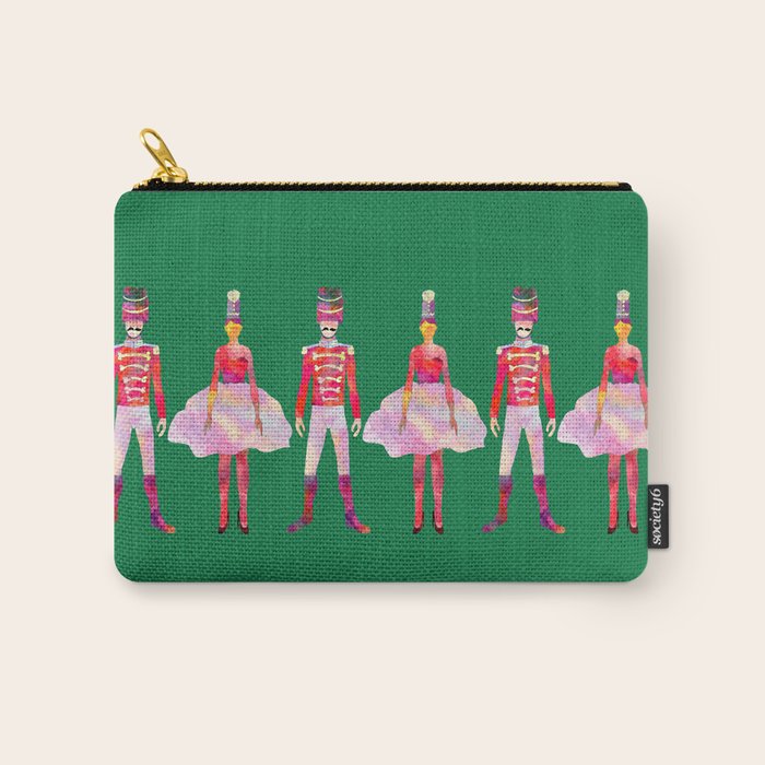 Nutcracker Ballet - Candy Cane Green Carry All Pouch Gallery Image 1