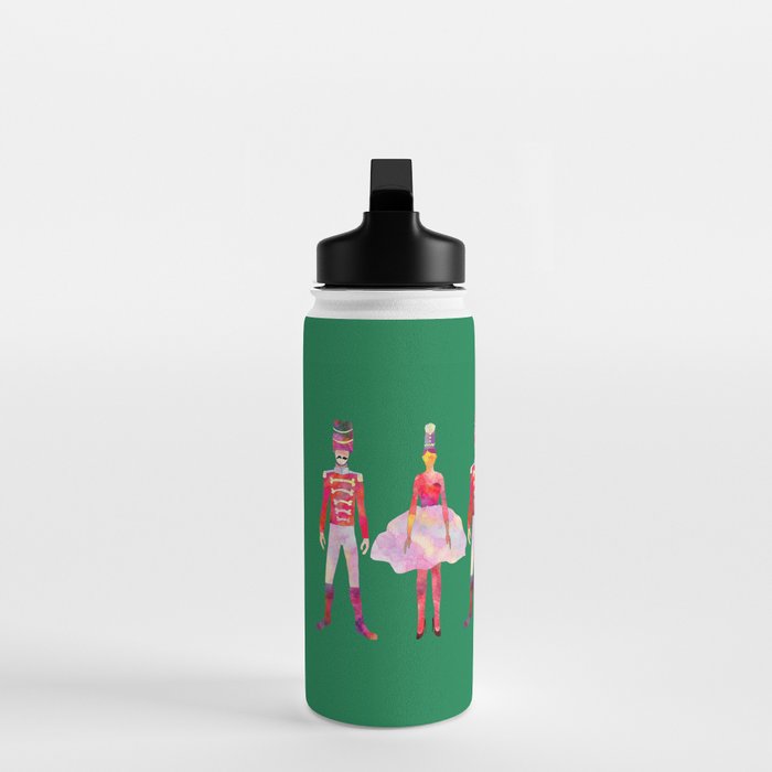 Nutcracker Ballet - Candy Cane Green Water Bottle Gallery Image 3