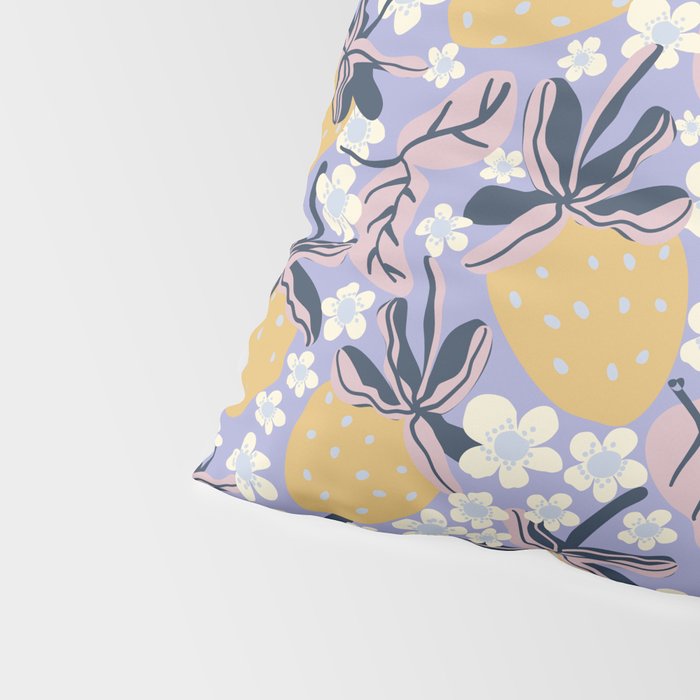 Yellow strawberries Pillow Sham Gallery Image 4