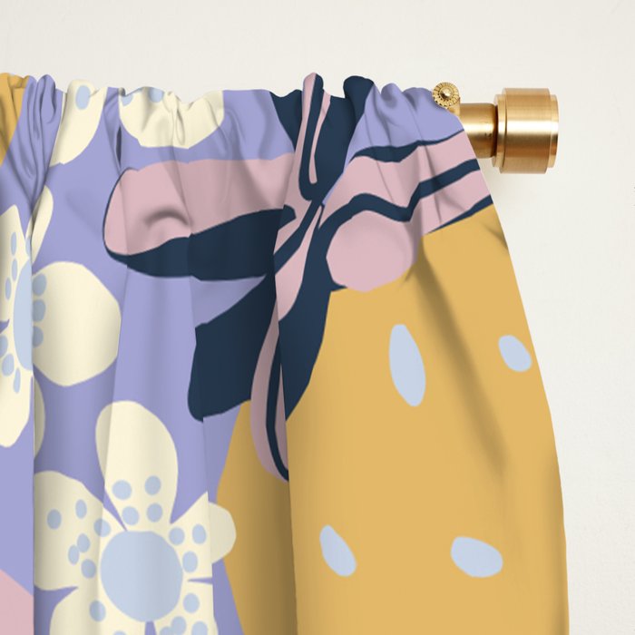 Yellow strawberries Window Curtain Gallery Image 2