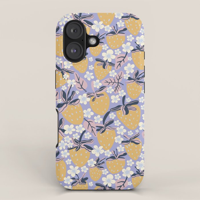 Yellow strawberries iPhone Case Gallery Image 1
