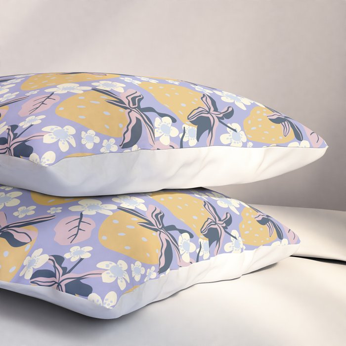 Yellow strawberries Pillow Sham Gallery Image 3