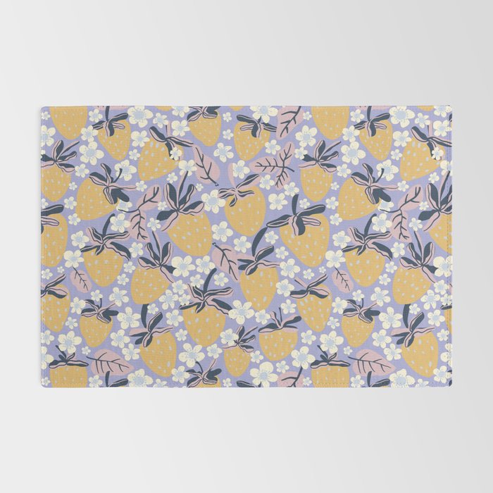 Yellow strawberries Rug Gallery Image 2