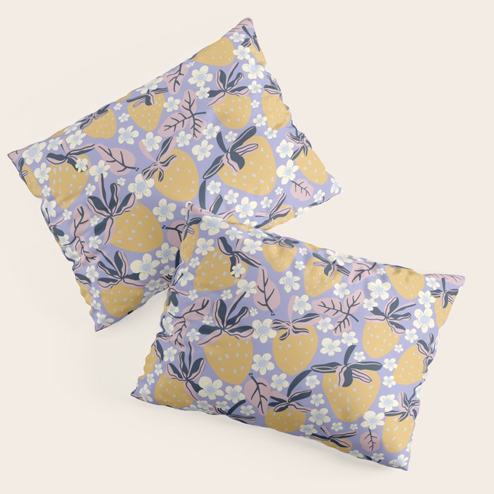 Yellow strawberries Pillow Sham Gallery Image 3