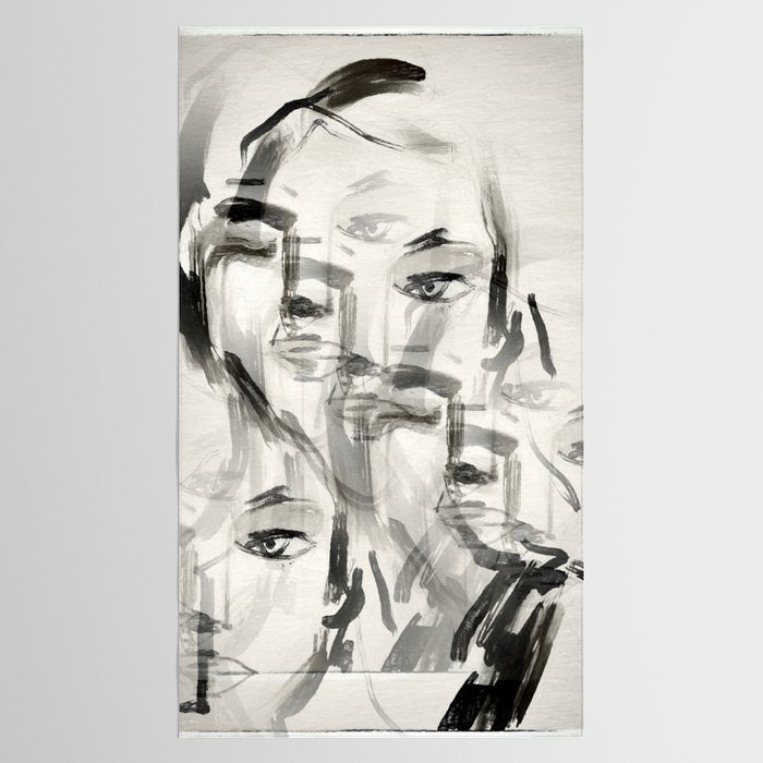 Abstract Portrait 4 Tablecloth Gallery Image 2