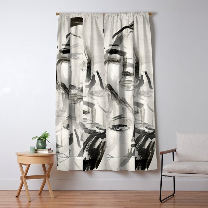 Abstract Portrait 4 Window Curtain Gallery Image 5
