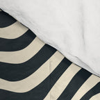Abstract black and white stripe line pattern Comforter Gallery Image 4