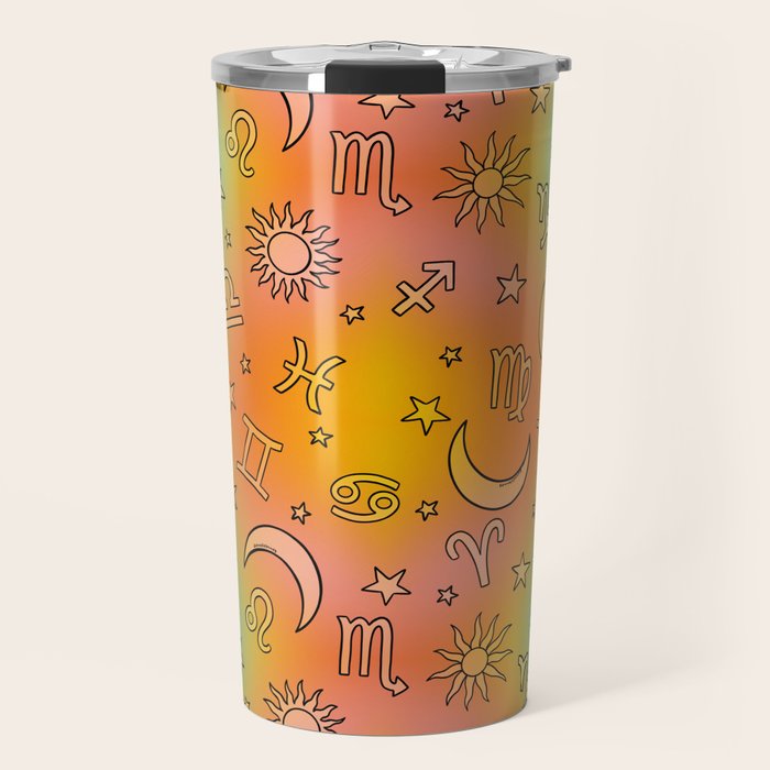 Rainbow Celestial Print Travel Mug Gallery Image 1