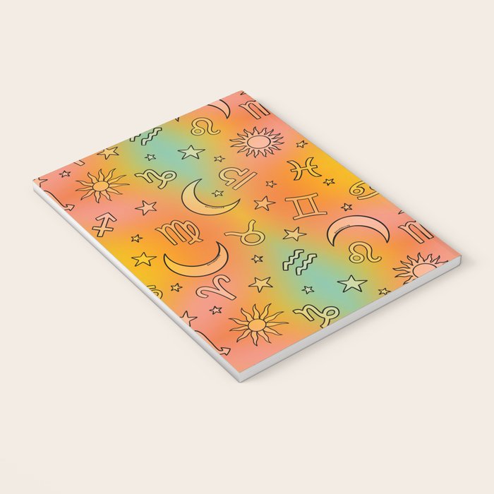 Rainbow Celestial Print Notebook Gallery Image 3