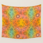 Rainbow Celestial Print Wall Tapestry Gallery Image 4