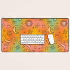 Rainbow Celestial Print Desk Mat Gallery Image 1