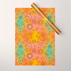 Rainbow Celestial Print Wrapping Paper Gallery Image 1