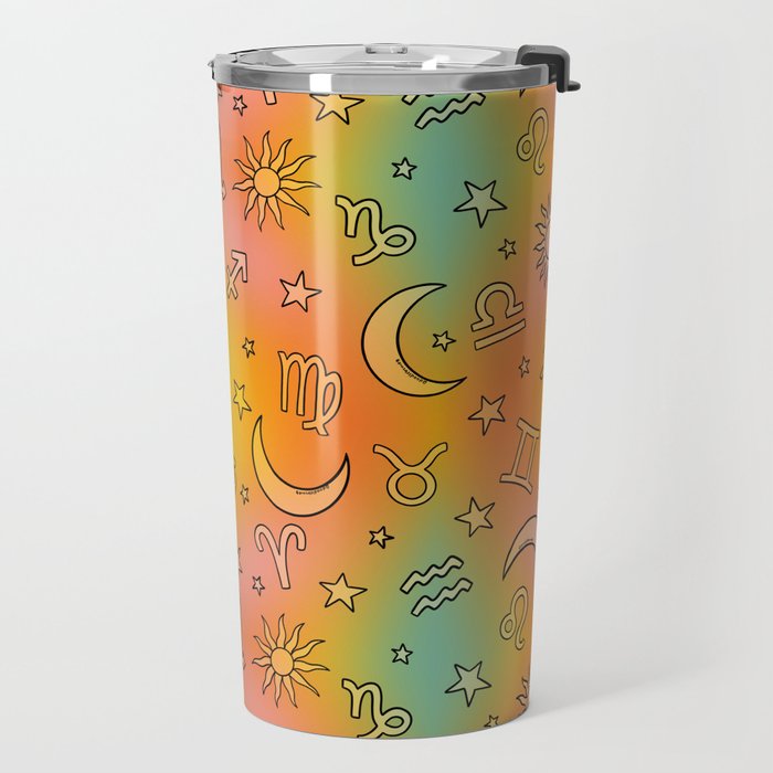 Rainbow Celestial Print Travel Mug Gallery Image 2