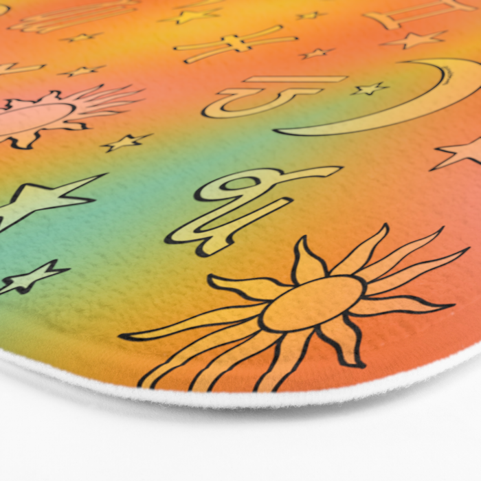 Rainbow Celestial Print Bath Mat Gallery Image 3