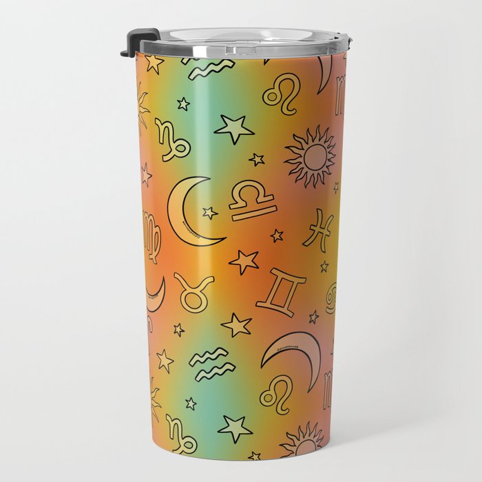 Rainbow Celestial Print Travel Mug Gallery Image 3