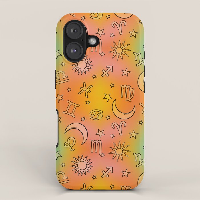 Rainbow Celestial Print iPhone Case Gallery Image 1