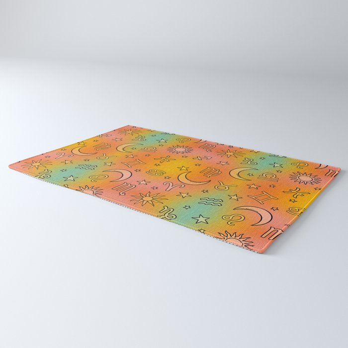 Rainbow Celestial Print Rug Gallery Image 3