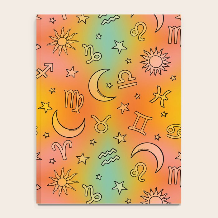 Rainbow Celestial Print Notebook Gallery Image 4