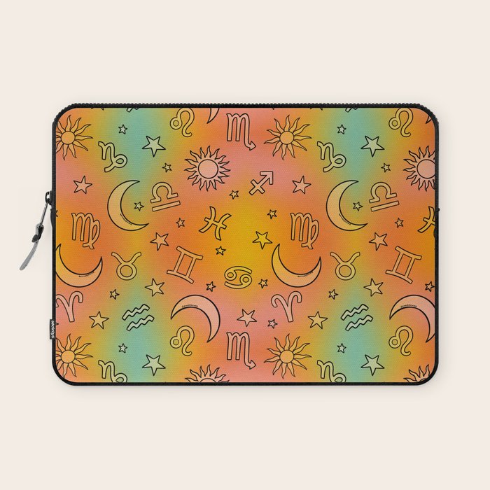 Rainbow Celestial Print Laptop Sleeve Gallery Image 1