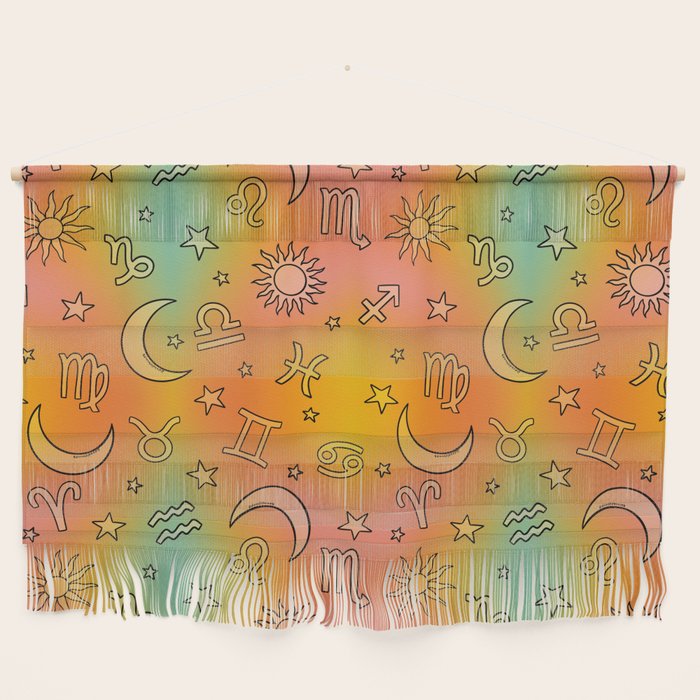 Rainbow Celestial Print Wall Hanging Gallery Image 1