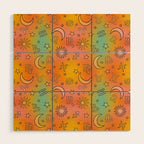Rainbow Celestial Print Wood Wall Art Gallery Image 1