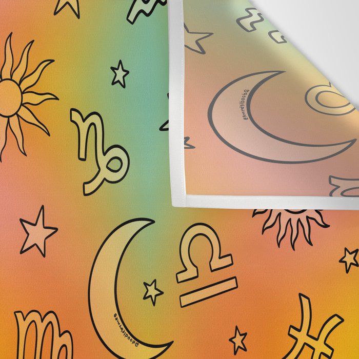 Rainbow Celestial Print Wall Tapestry Gallery Image 3