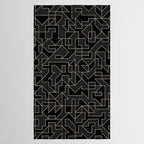 Classy Elegant Black White Gray Modern Artwork Tablecloth Gallery Image 2