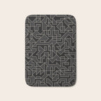 Classy Elegant Black White Gray Modern Artwork Bath Mat Gallery Image 1