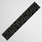 Classy Elegant Black White Gray Modern Artwork Table Runner Gallery Image 3