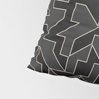 Classy Elegant Black White Gray Modern Artwork Pillow Sham Gallery Image 4