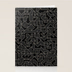 Classy Elegant Black White Gray Modern Artwork Stationery Card Gallery Image 2