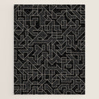 Classy Elegant Black White Gray Modern Artwork Jigsaw Puzzle Gallery Image 1