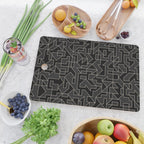 Classy Elegant Black White Gray Modern Artwork Cutting Board Gallery Image 2