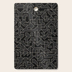 Classy Elegant Black White Gray Modern Artwork Cutting Board Gallery Image 1