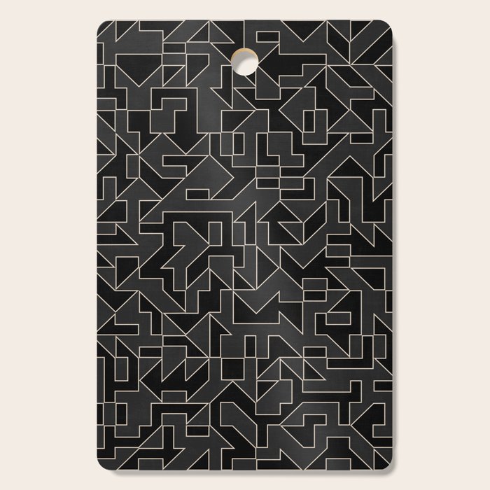 Classy Elegant Black White Gray Modern Artwork Cutting Board Gallery Image 1