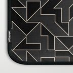 Classy Elegant Black White Gray Modern Artwork Laptop Sleeve Gallery Image 3