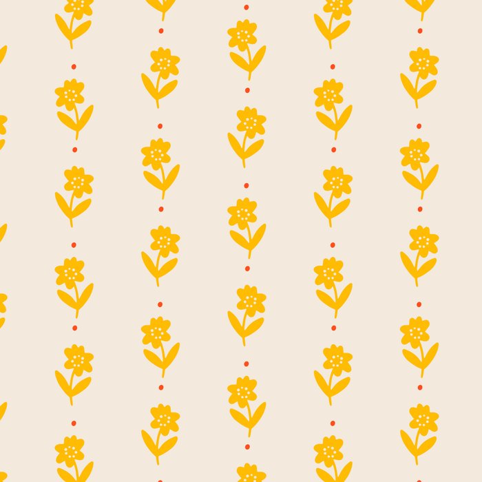 Simple Yellow - Floral pattern Coffee Mug Gallery Image 2