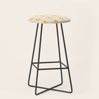 Simple Yellow - Floral pattern Stool Gallery Image 1