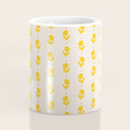 Simple Yellow - Floral pattern Coffee Mug Gallery Image 4