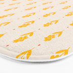 Simple Yellow - Floral pattern Bath Mat Gallery Image 3